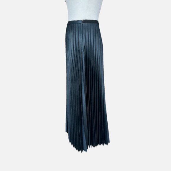 ZARA Accordion Pleated Midi Skirt in Midnight Blue Size XS CLASSIC NEUTRAL - Picture 3 of 8